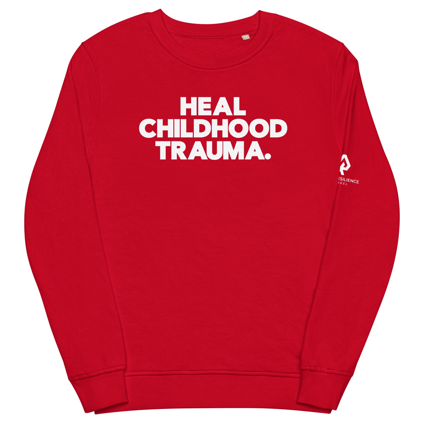 Childhood Trauma Red Unisex organic sweatshirt