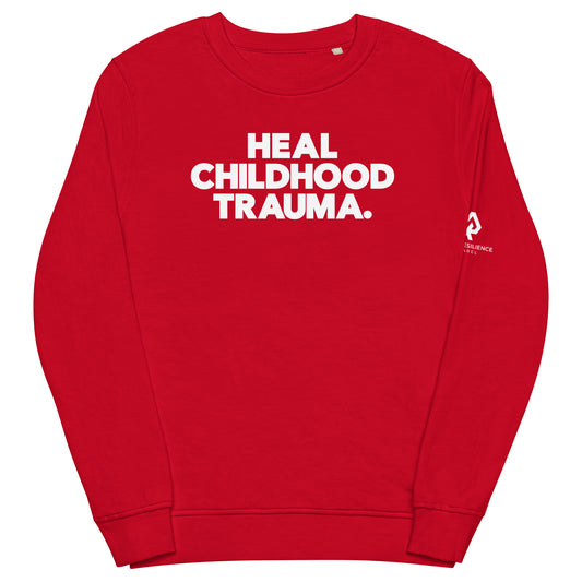 Childhood Trauma Red Unisex organic sweatshirt